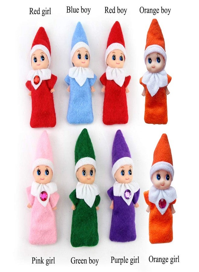 WULEEUPER Tiny Baby Elf Doll | Christmas Miniature Elf Doll | Baby Elves Dolls Toys | Xmas Decoration Gift (Pink Girl) - Image 3